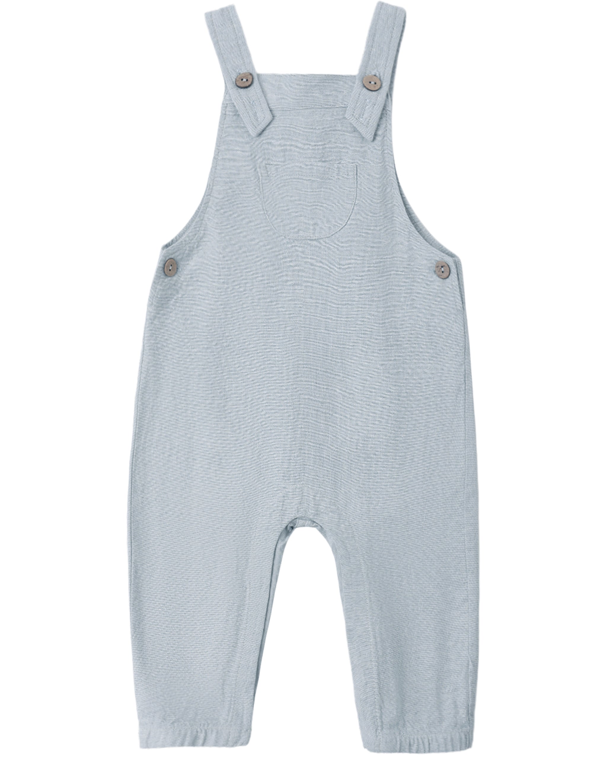 Heathered Light Blue Baby Overall