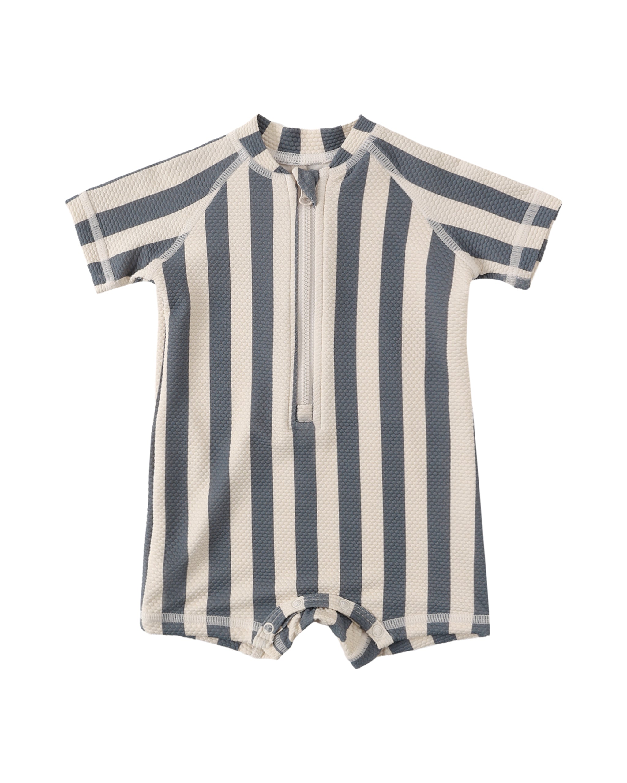 Retro Ocean Stripe One Piece Rashguard