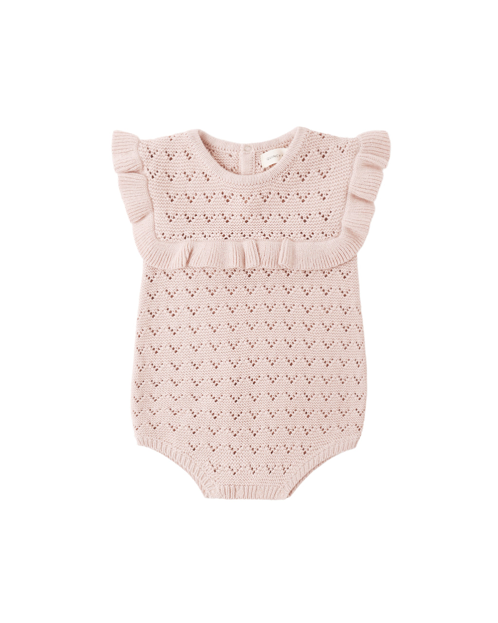 Blush Pointelle Ruffle Romper