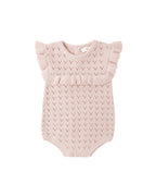 Blush Pointelle Ruffle Romper