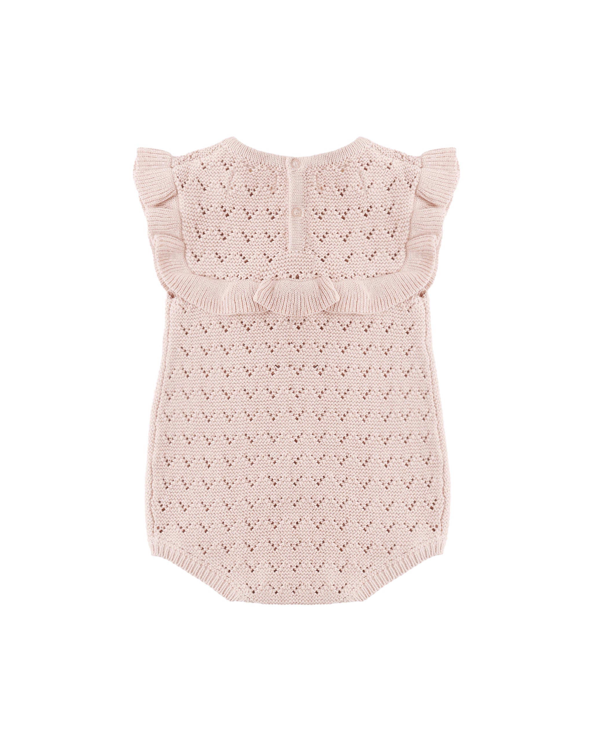 Blush Pointelle Ruffle Romper