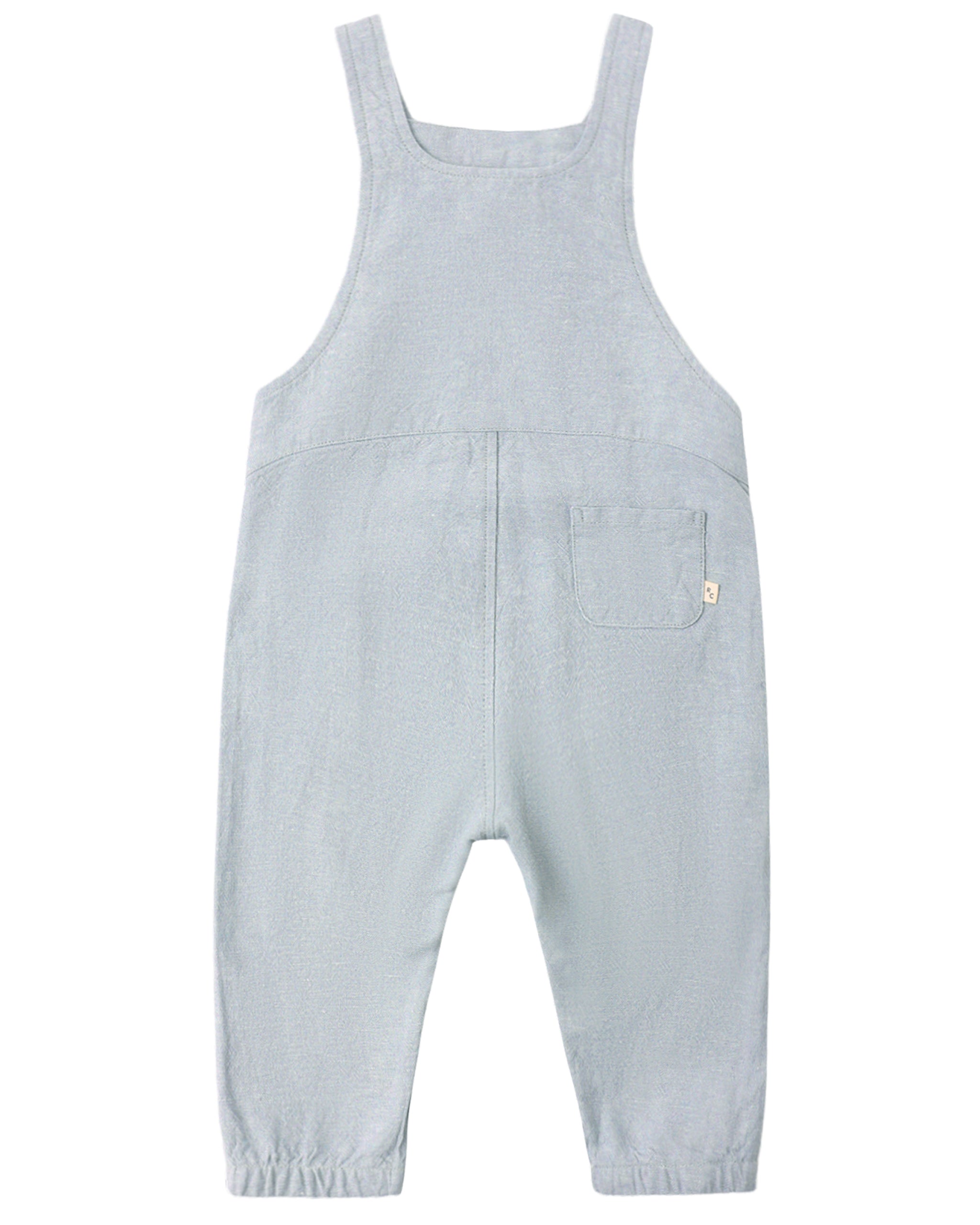 Heathered Light Blue Baby Overall