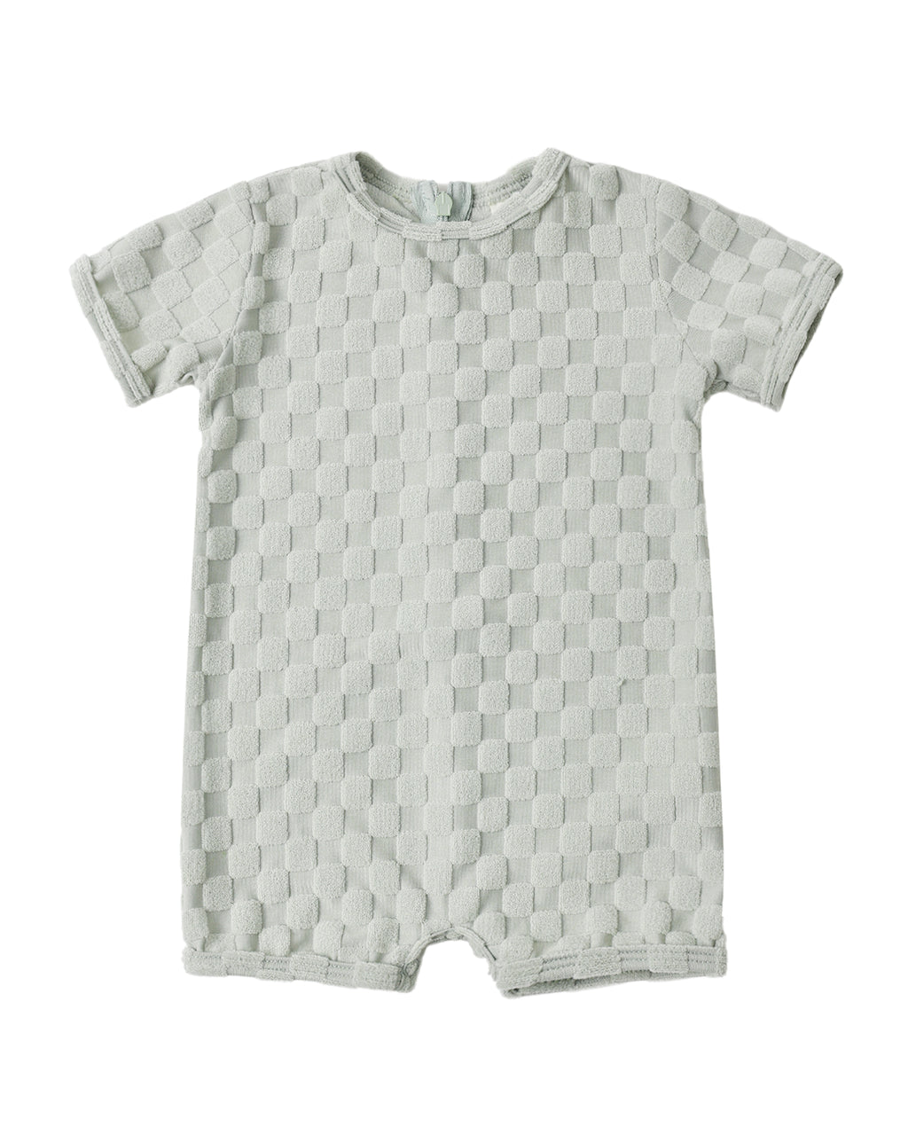 Sage Check Shorty One Piece