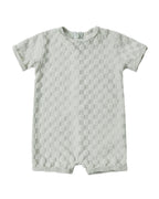 Sage Check Shorty One Piece