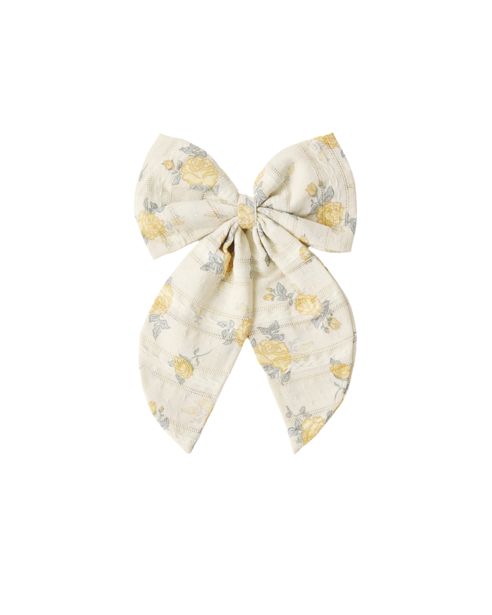 Lemon Ditsy Flower Oversized Bow