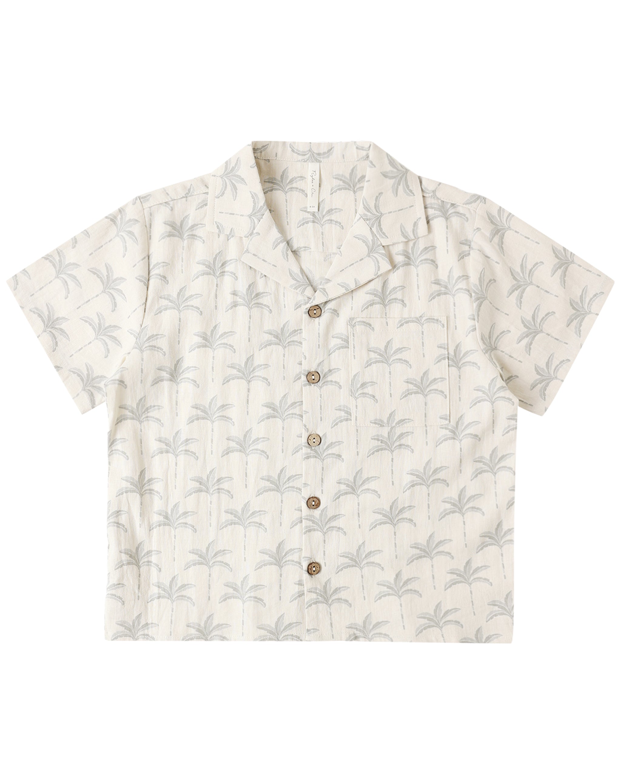 Palm Trees Lapel Collared Shirt