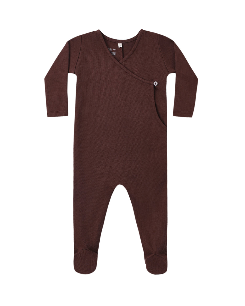 Black Cherry Pointelle Wrap Footie