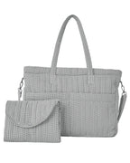 Midnight Gingham Diaper Bag & Changing Pad Set
