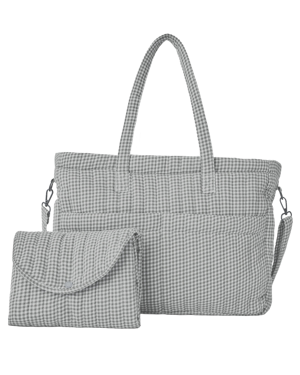 Midnight Gingham Diaper Bag & Changing Pad Set