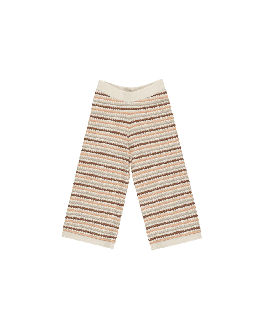 Honeycomb Stripe Wide Leg Pant