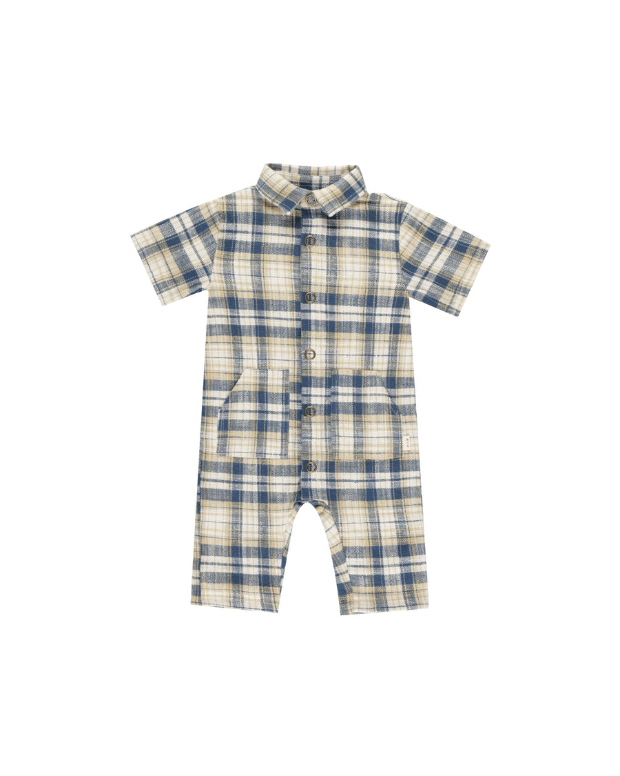 Indigo Plaid Rhett Jumpsuit