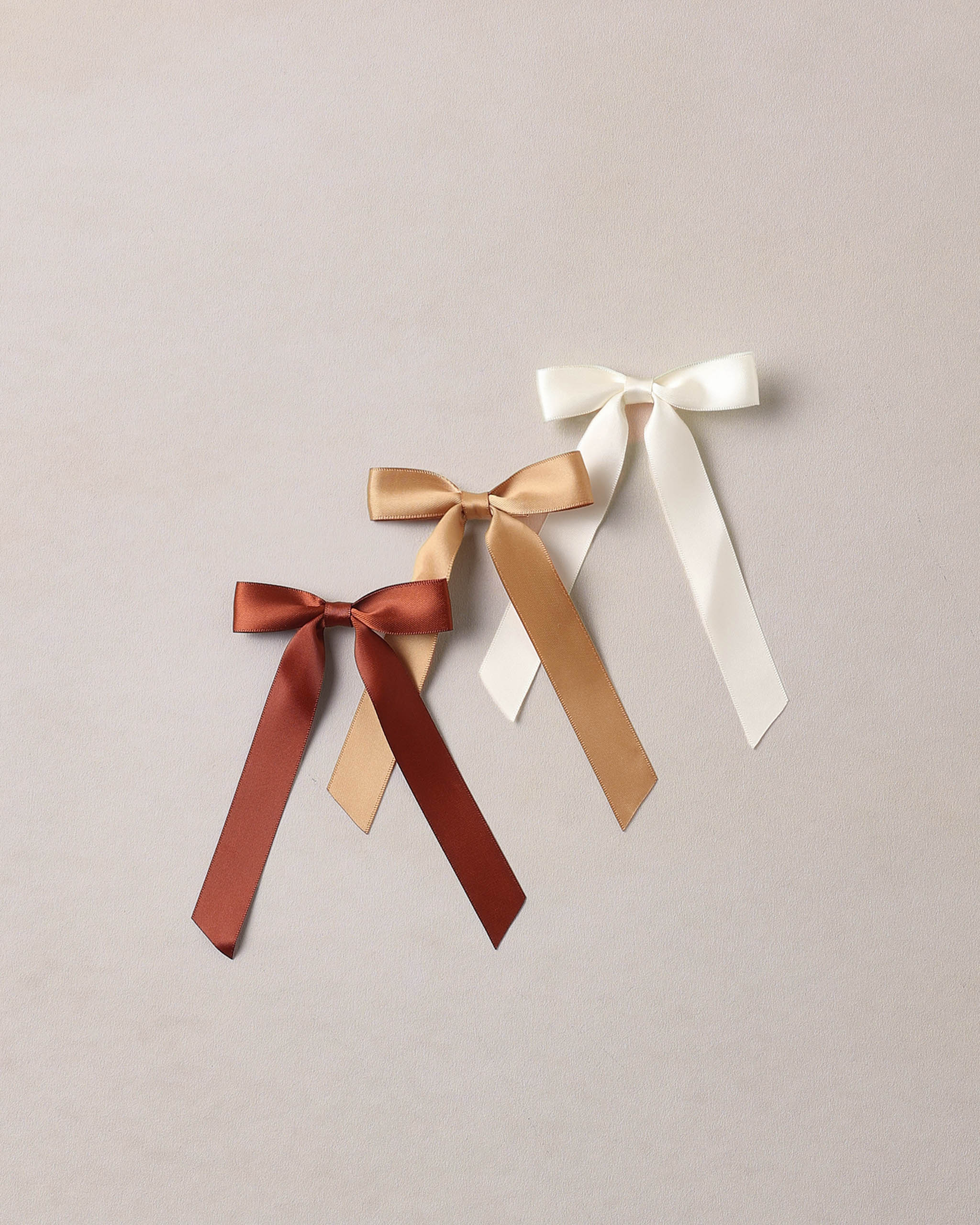 Spice, Ivory & Gold Satin Bow Set
