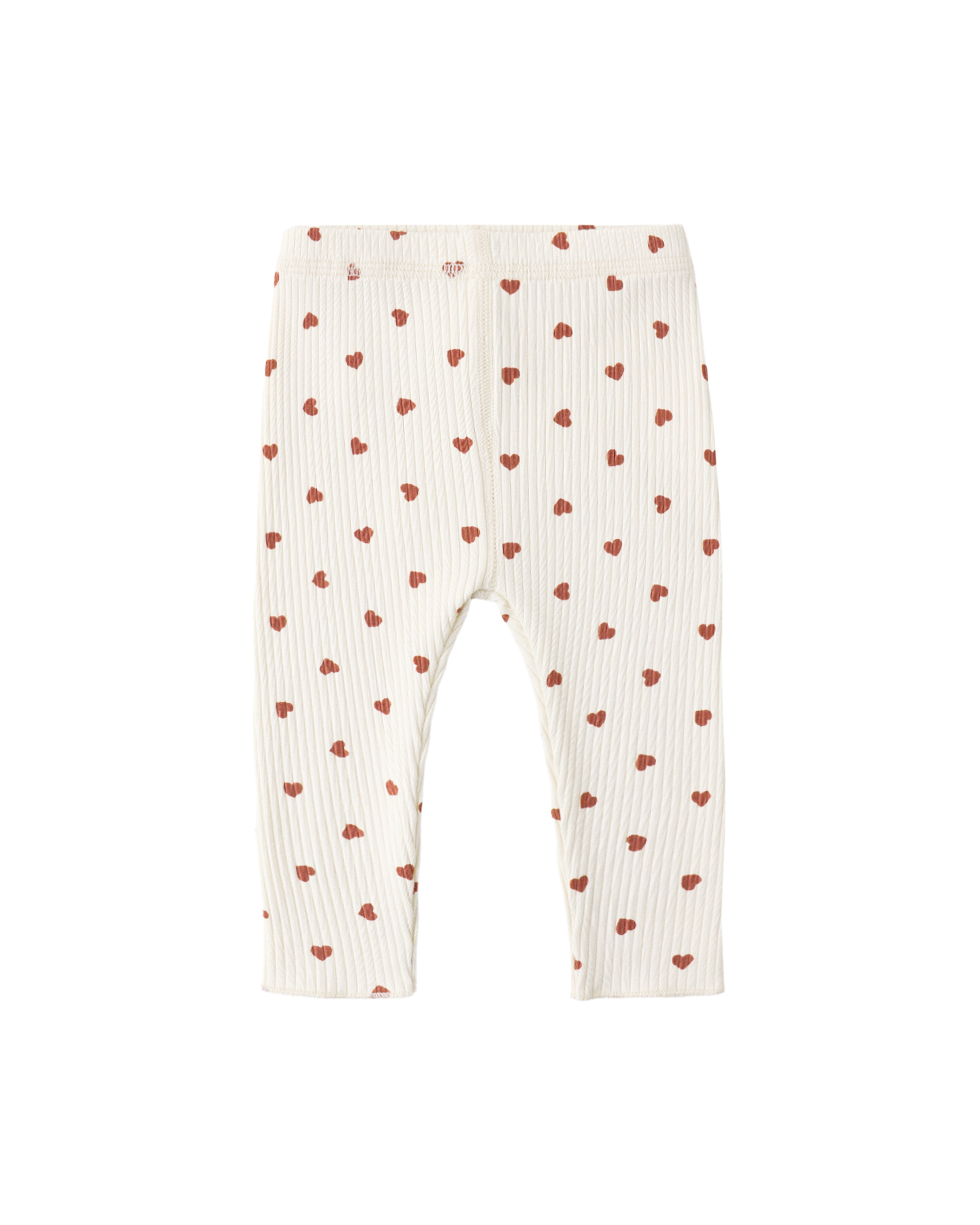 Red Hearts Ribbed Legging