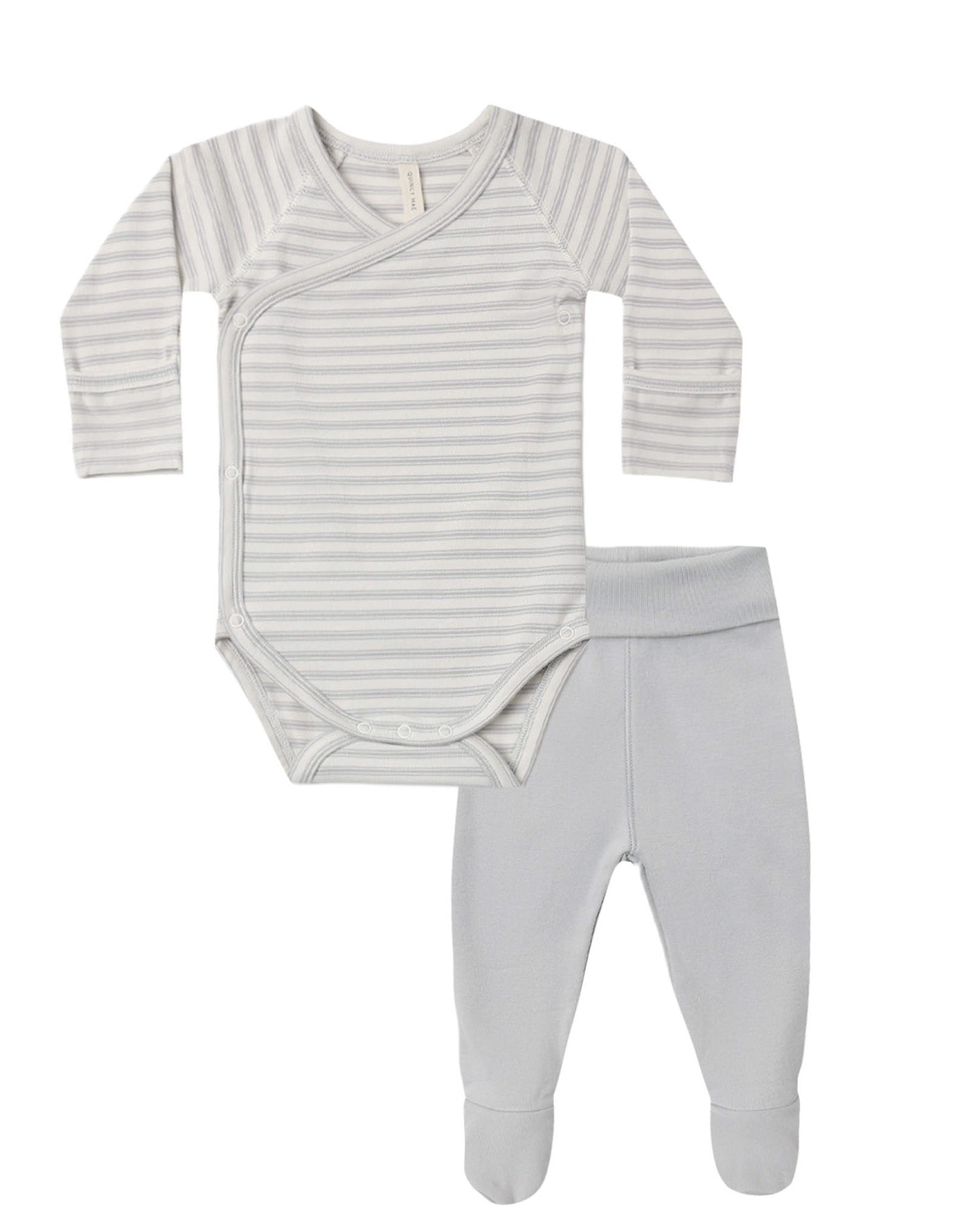 Cloud Stripe Side Snap Bodysuit & Pant Set