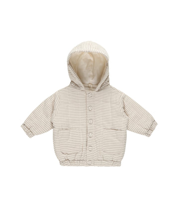 Basil Stripe Hooded Woven Jacket