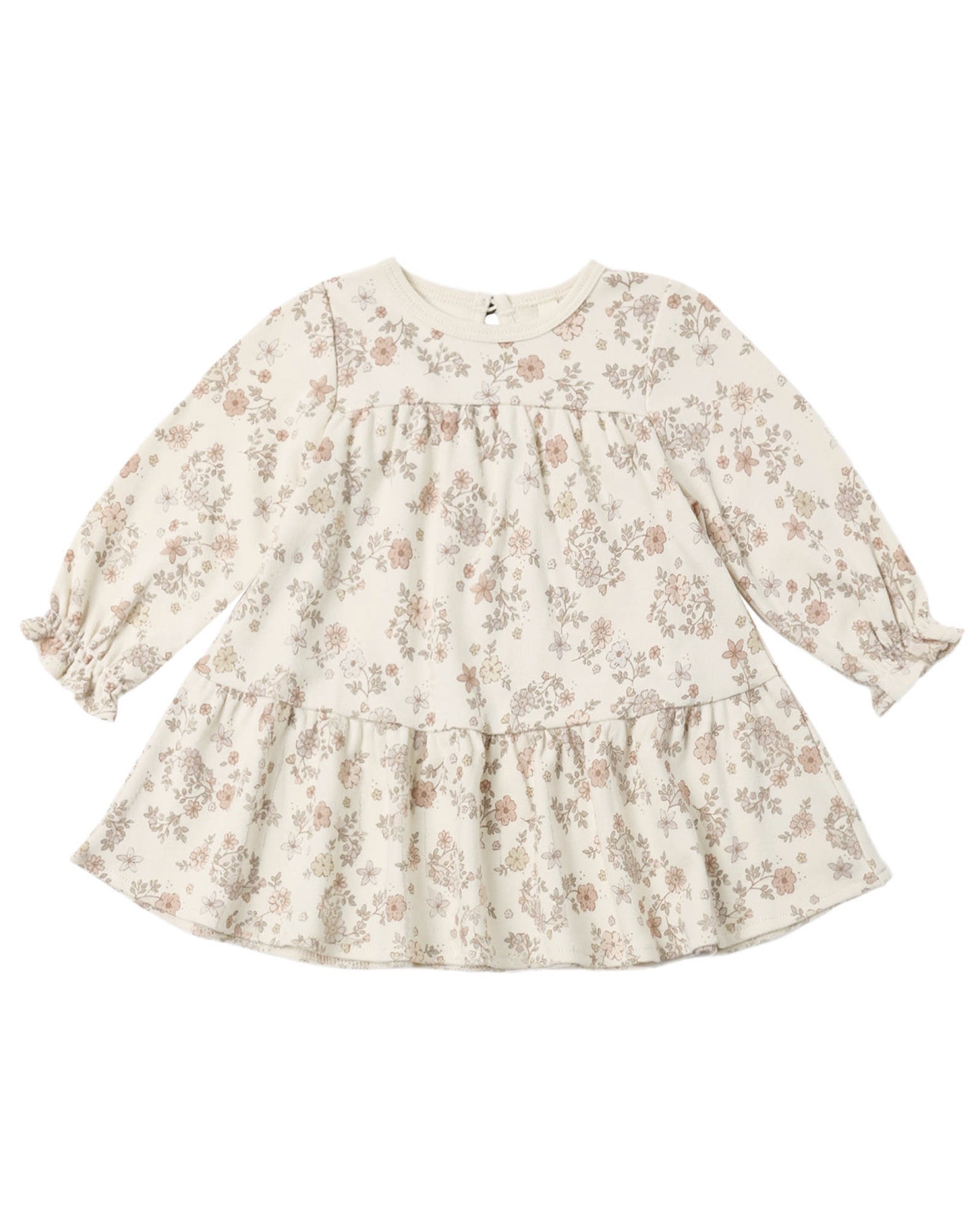 Floral Vine Tiered Jersey Dress