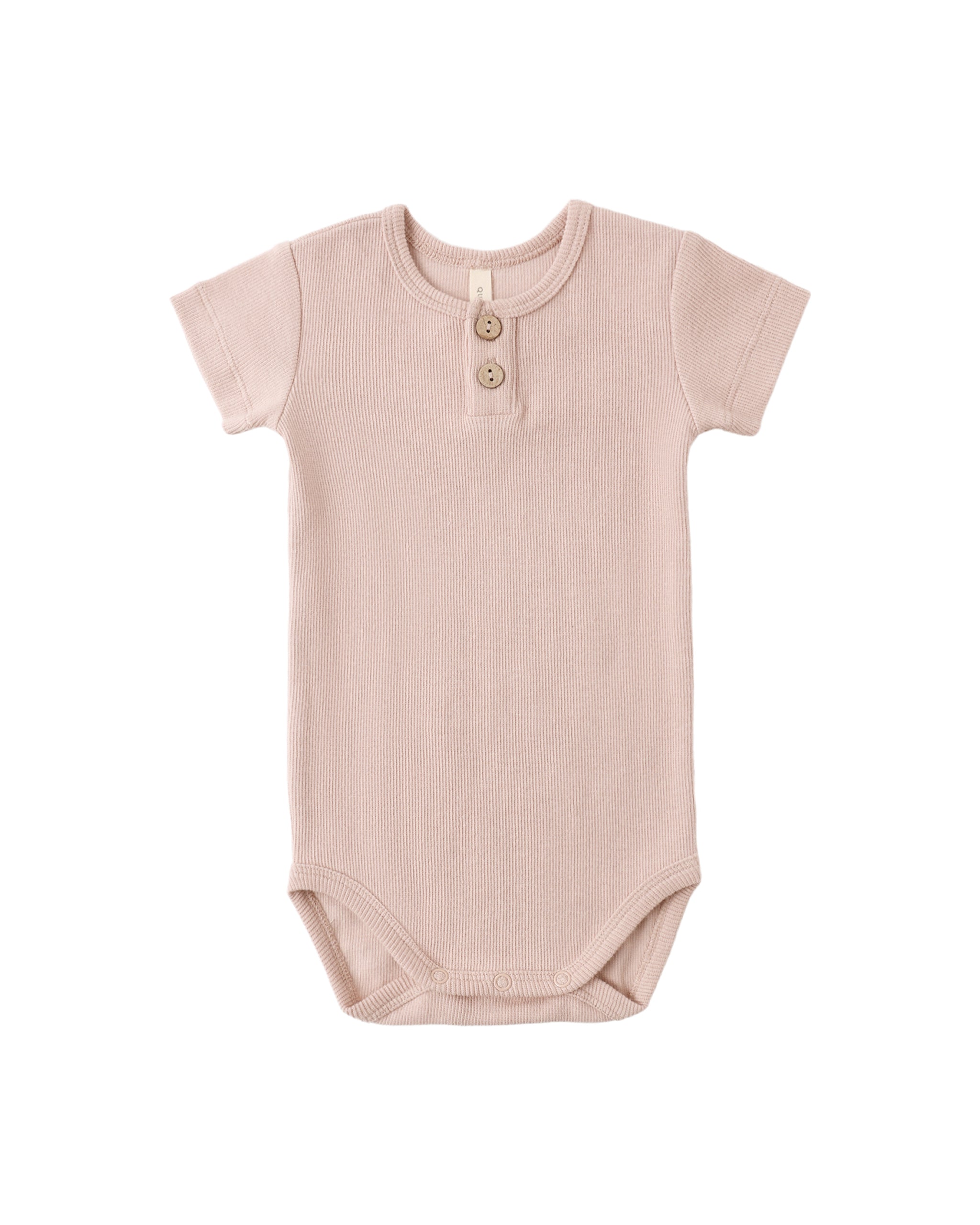 Blush Ribbed Henley Bodysuit