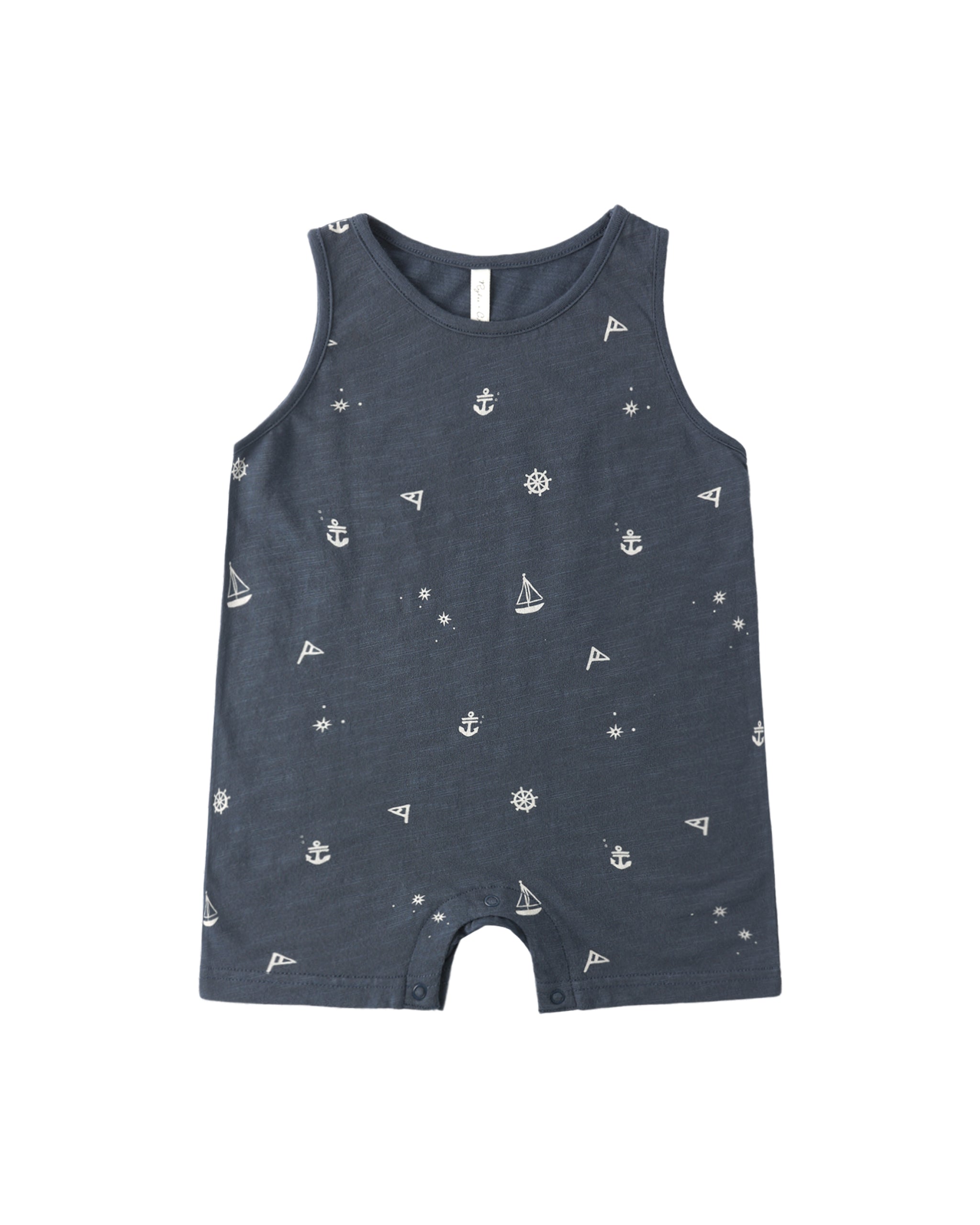 Maritime Sleeveless One Piece Romper
