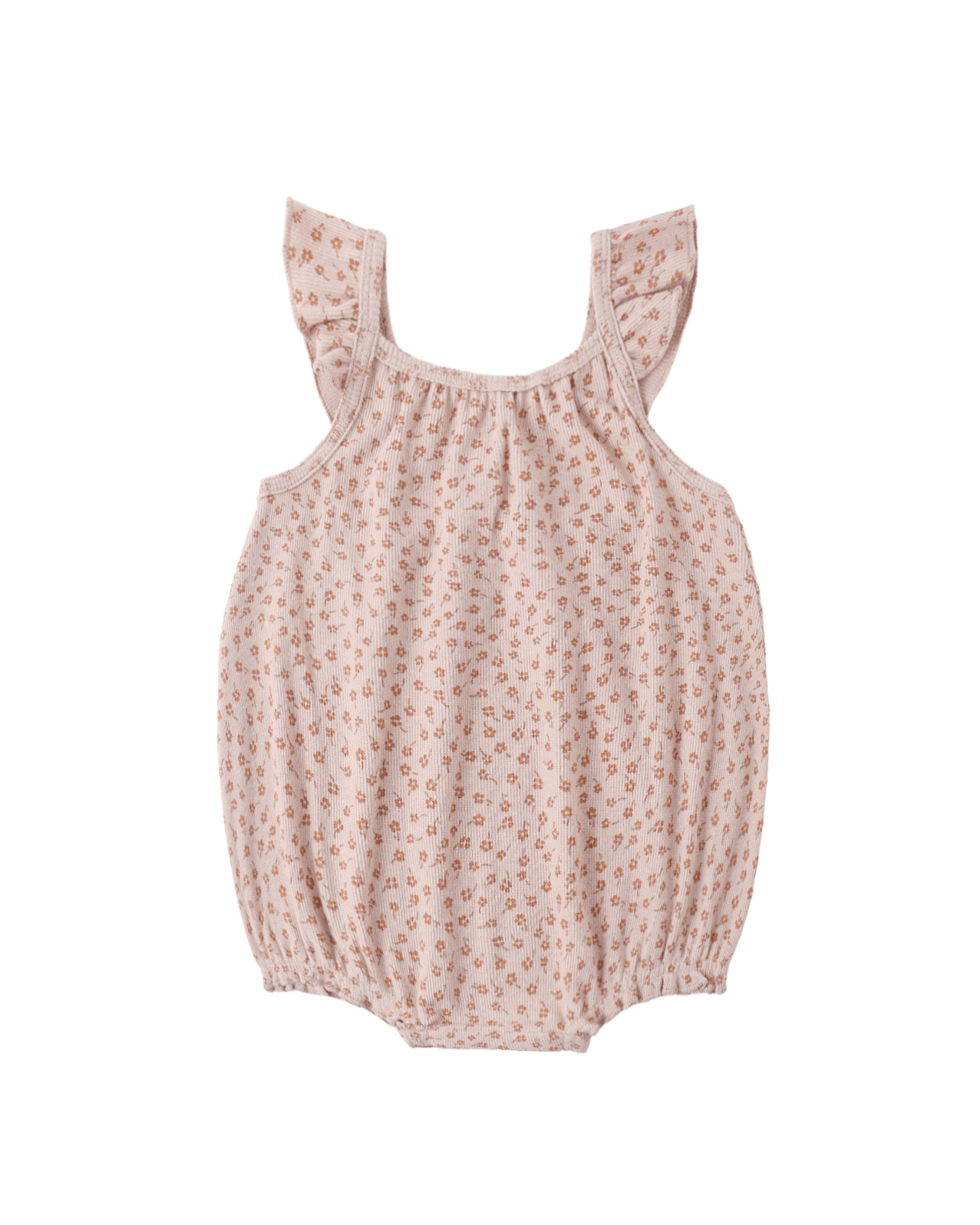 Posy Ribbed Ruffle Romper