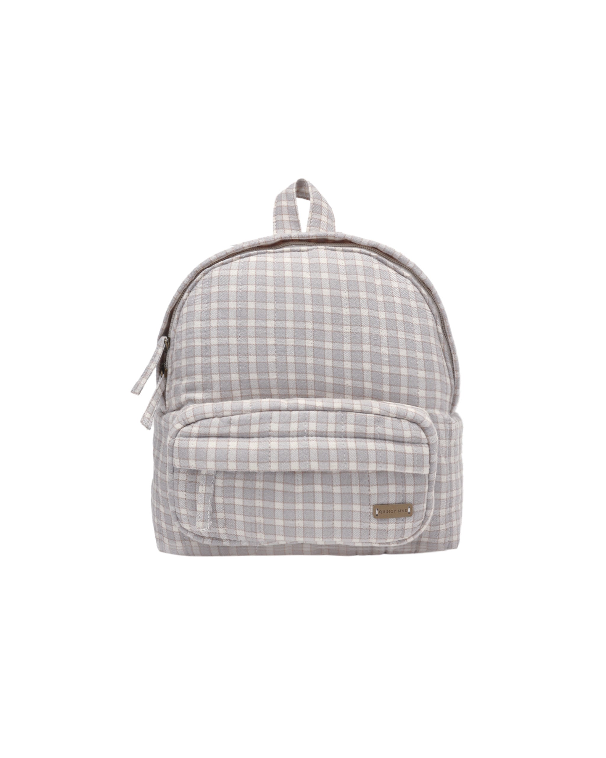 Blue Gingham Mini Backpack