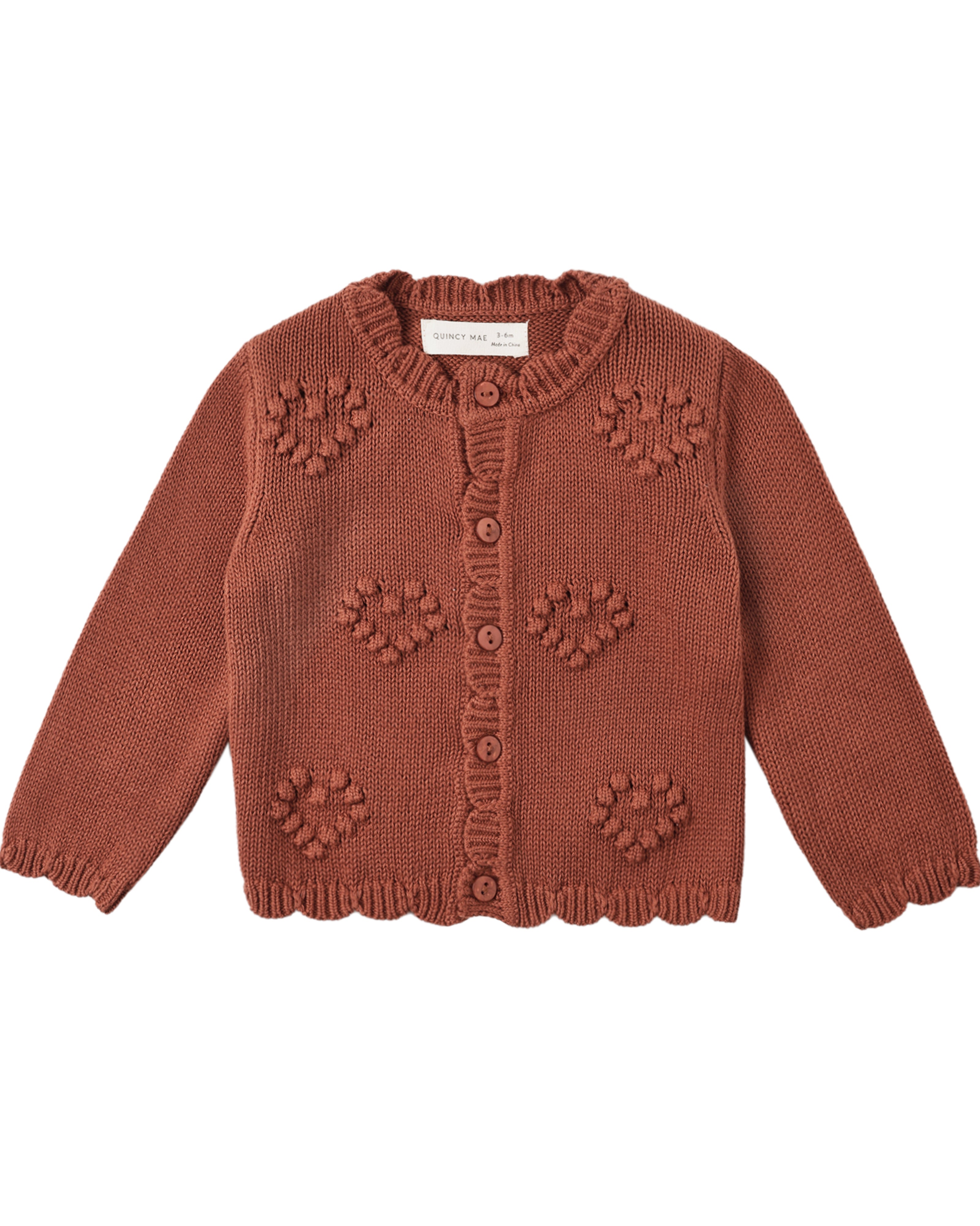 Red Hearts Knit Cardigan