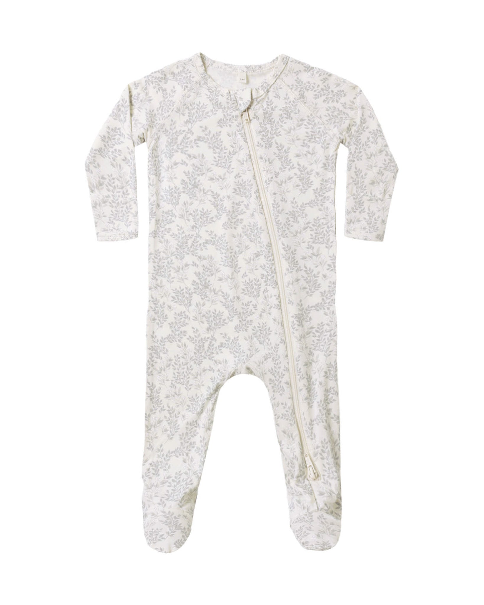 Cloud Floral Bamboo Long Sleeve Zipper Sleeper