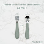 Stainless Steel Toddler Utensils - Confetti