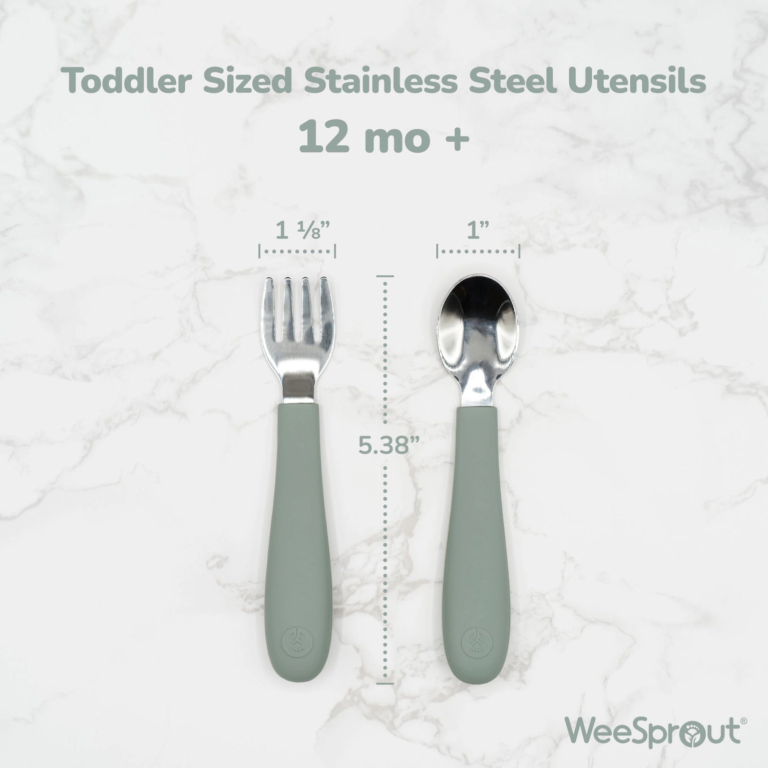 Stainless Steel Toddler Utensils - Confetti
