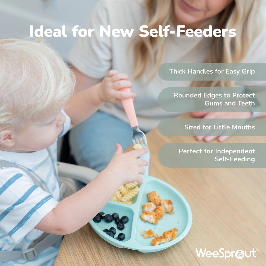 Stainless Steel Toddler Utensils - Confetti