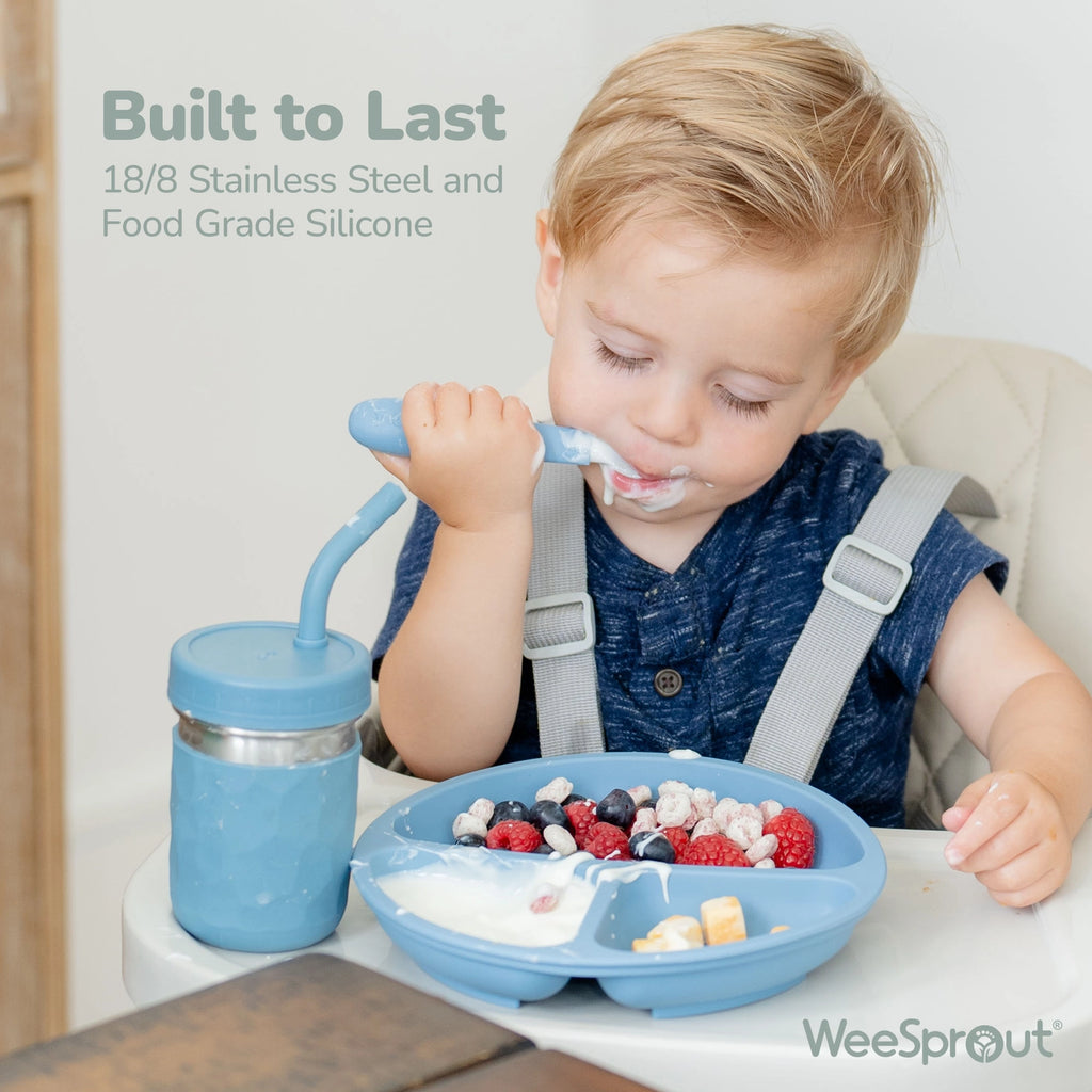 Stainless Steel Toddler Utensils - Confetti