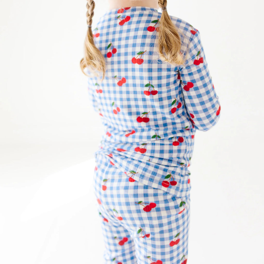 Vintage Cherries Ribbed Two-Piece Set