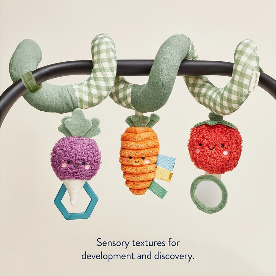 Itzy Bitzy Spiral™ Veggie Car Seat Activity Toy
