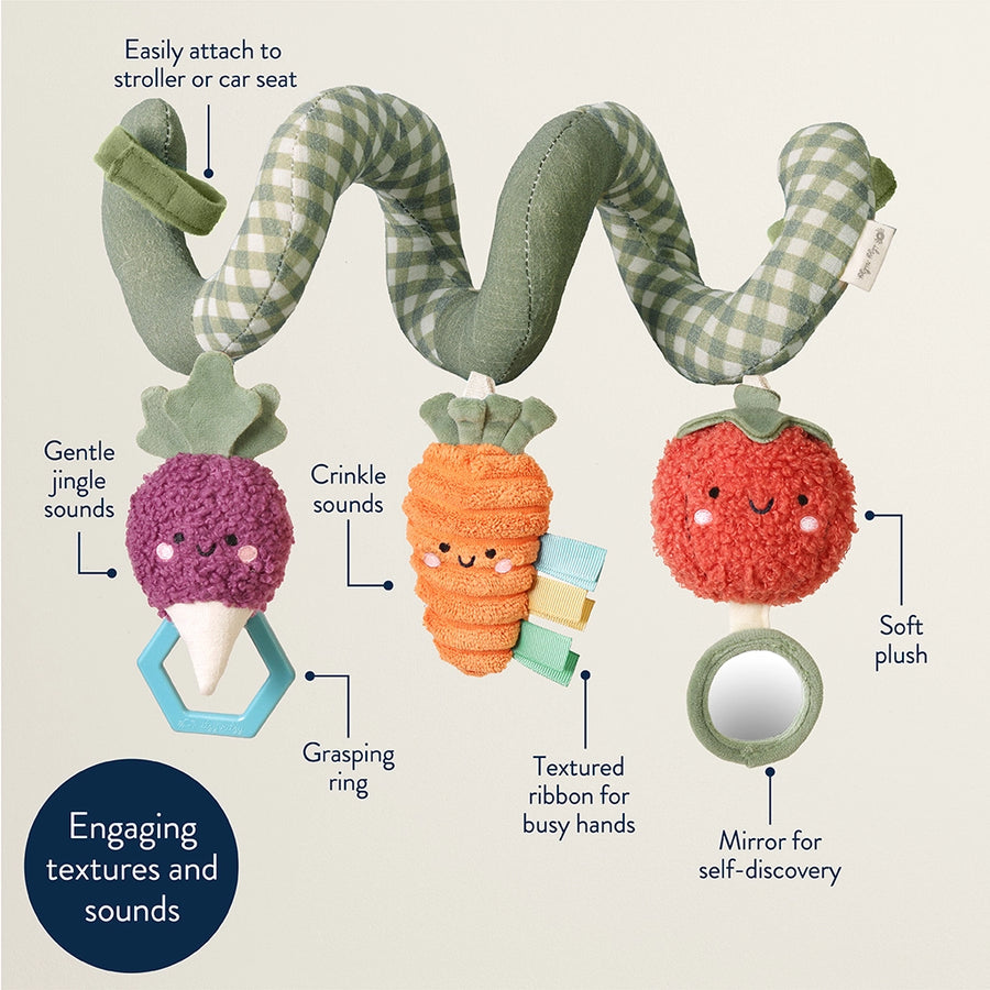 Itzy Bitzy Spiral™ Veggie Car Seat Activity Toy