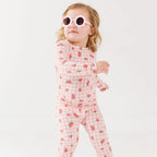 Watermelon Pink Gingham Two-Piece Set