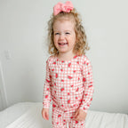 Watermelon Pink Gingham Two-Piece Set
