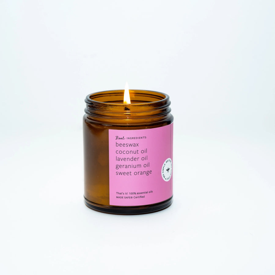 Wildflower Citrus Essential Oil Beeswax Candle