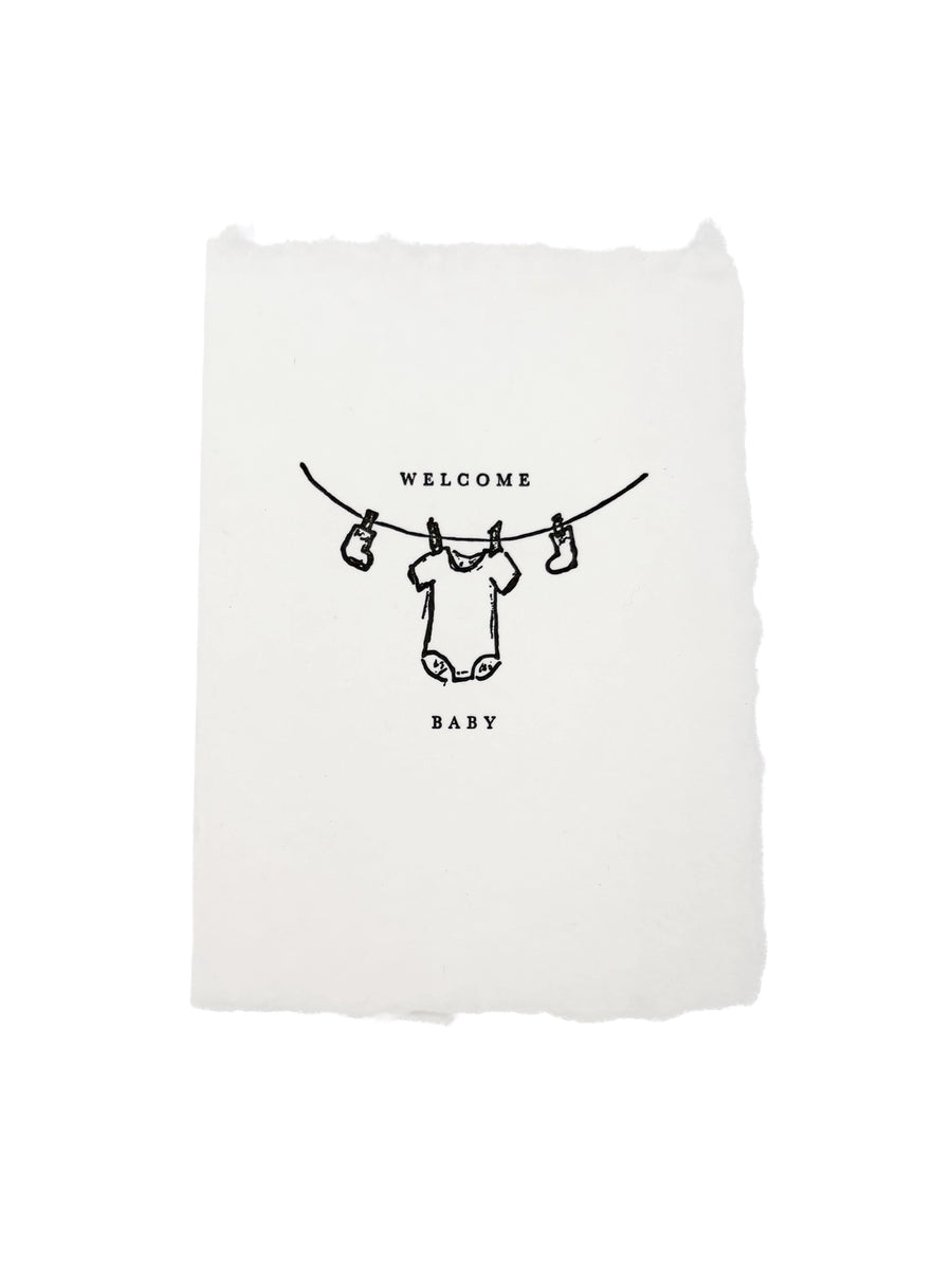 Welcome Baby Clothesline Card