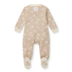 Organic Ribbed Zip Pajamas - Whimsical Floral