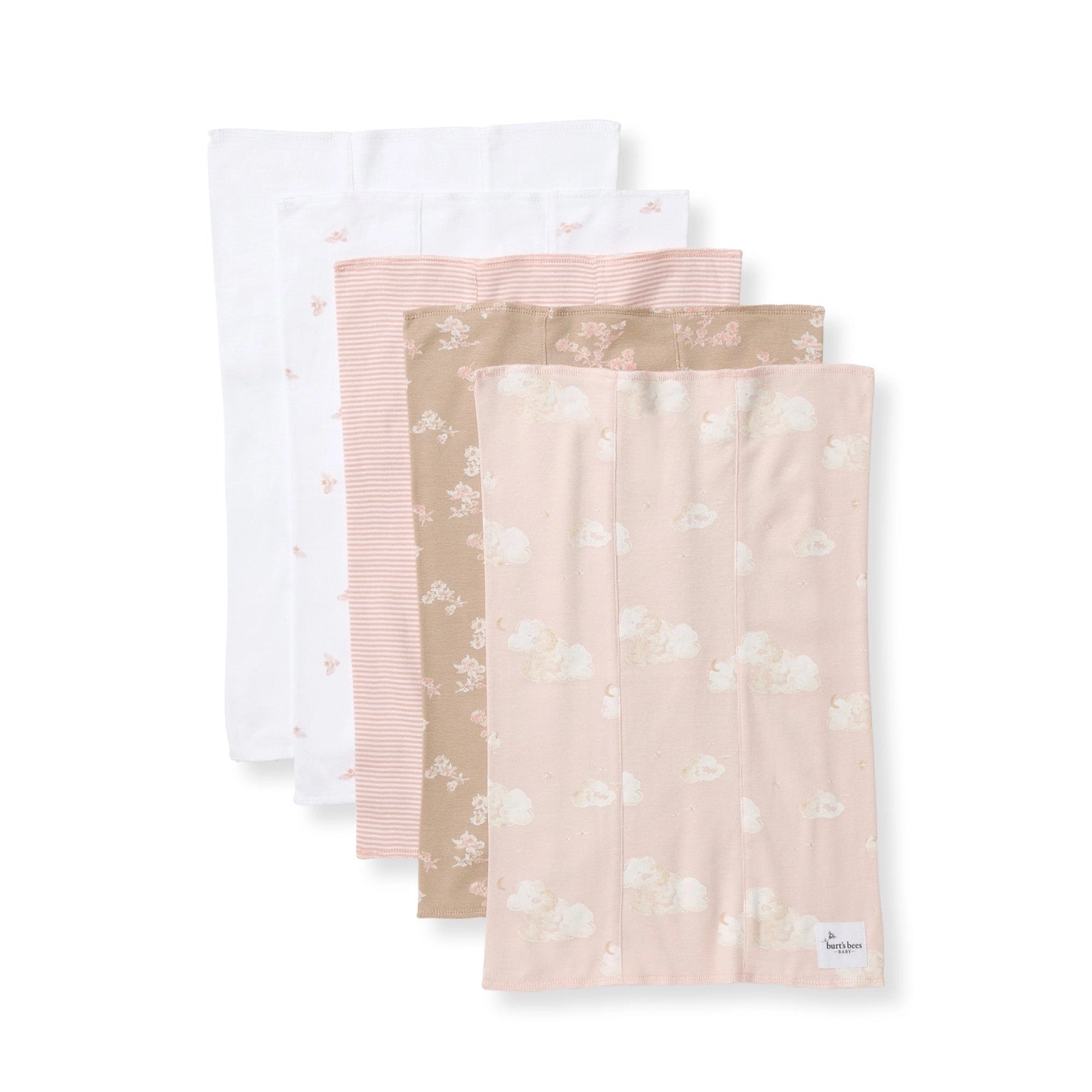 Organic Cotton Burp Cloths - Whimsical Floral
