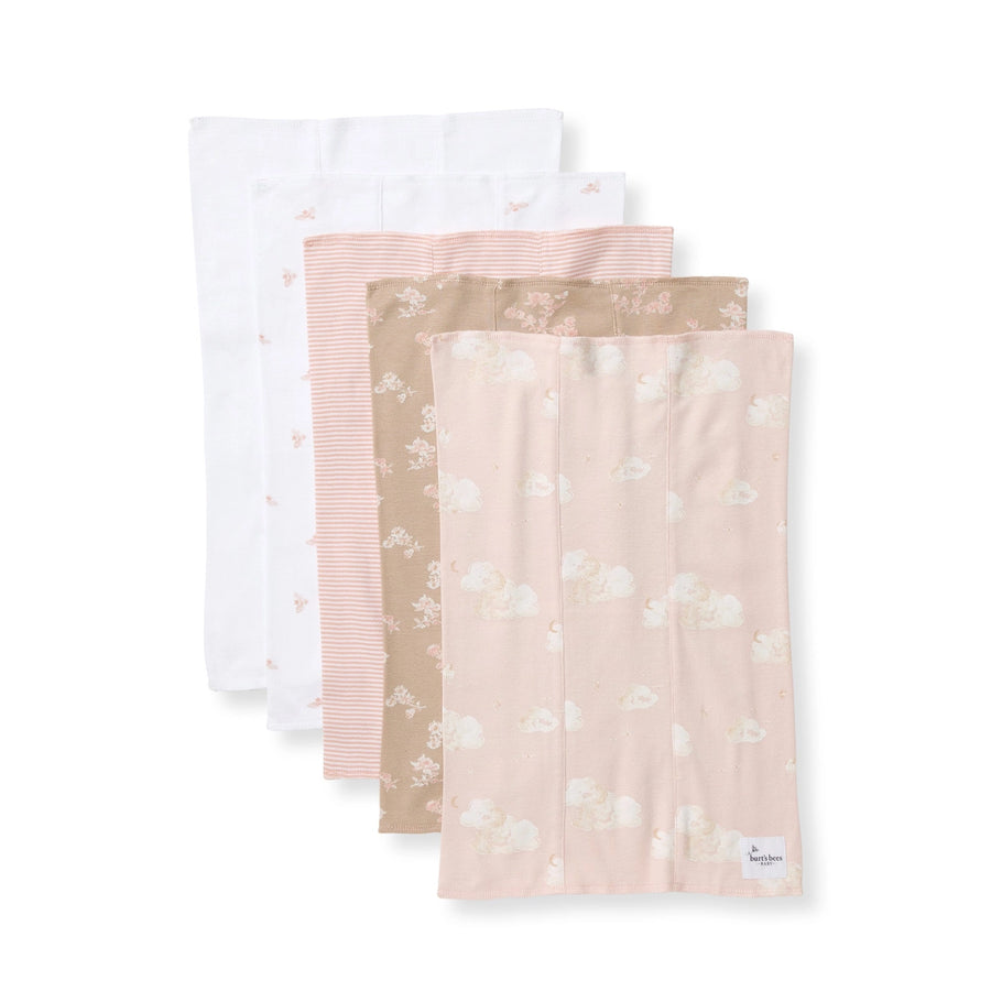 Organic Cotton Burp Cloths - Whimsical Floral