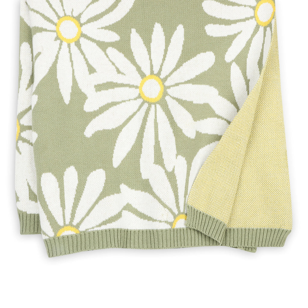 Organic Sweater Knit Blanket - Wildflower