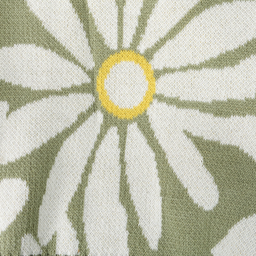Organic Sweater Knit Blanket - Wildflower