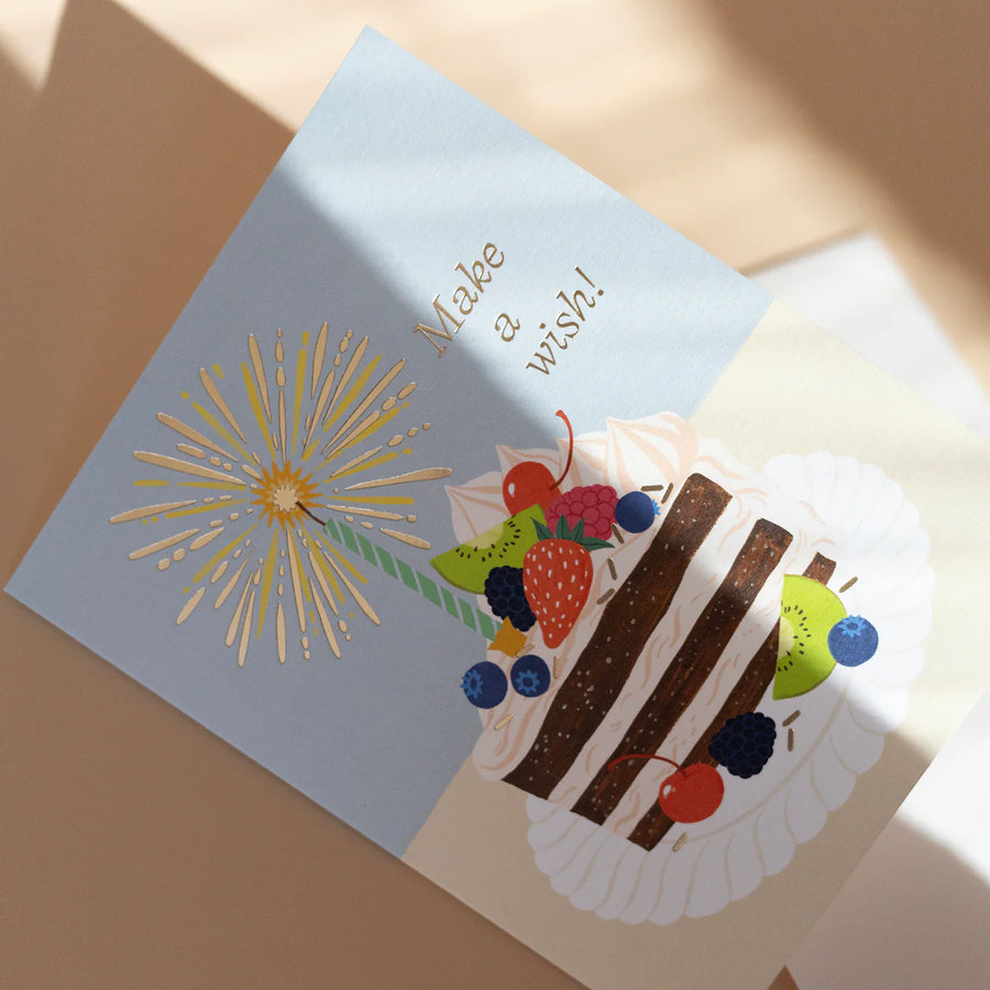 Make A Wish Birthday Cake Card