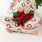 Christmas Wreaths Ribbed Two-Piece Set