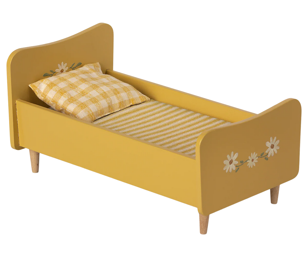 Mini Wooden Bed - Yellow