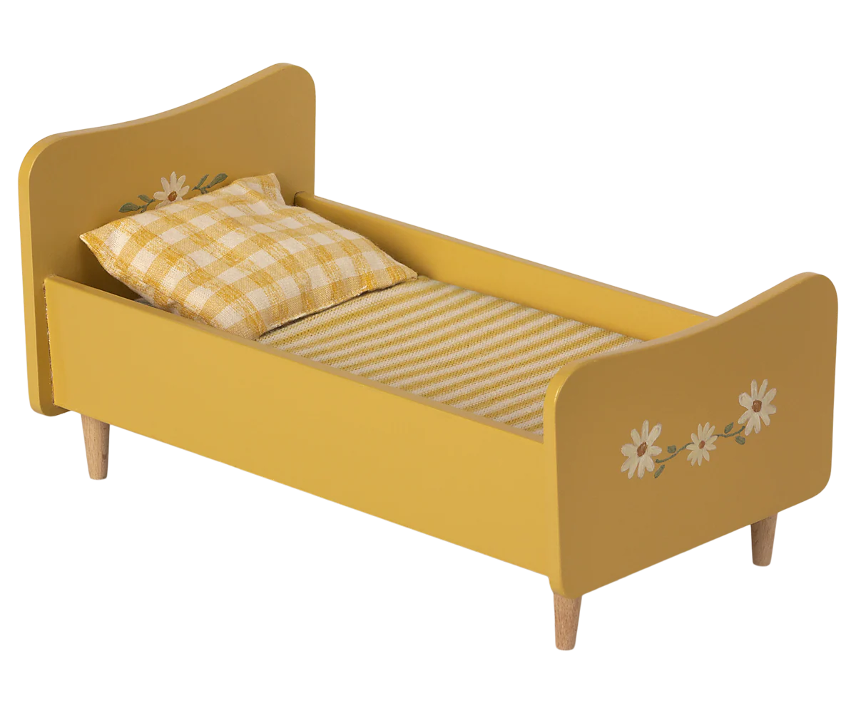 Mini Wooden Bed - Yellow