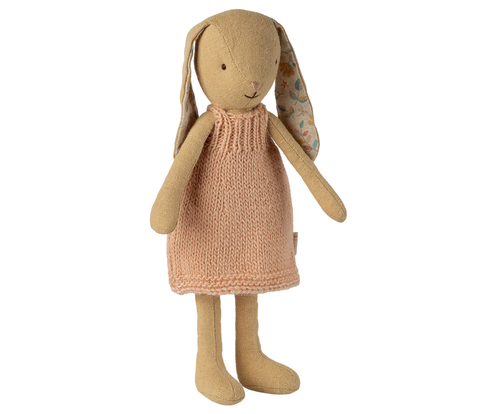 Cream Yellow Bunny Knitted Dress - Size 1