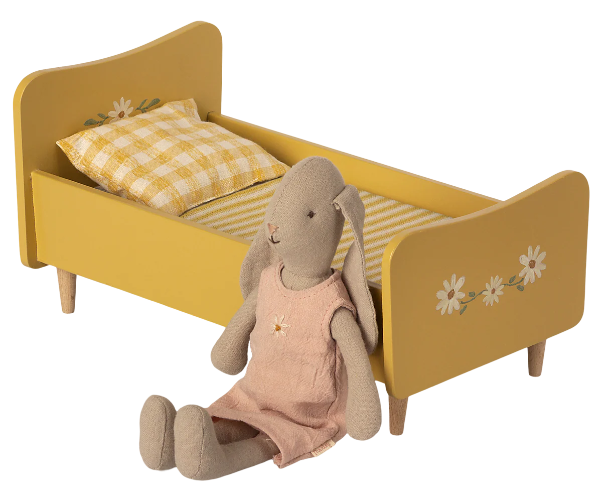 Mini Wooden Bed - Yellow