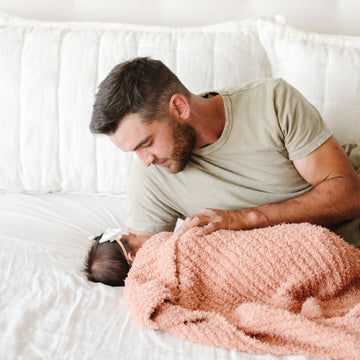 Sun-Kissed Ribbed Bamboni Receiving Blanket