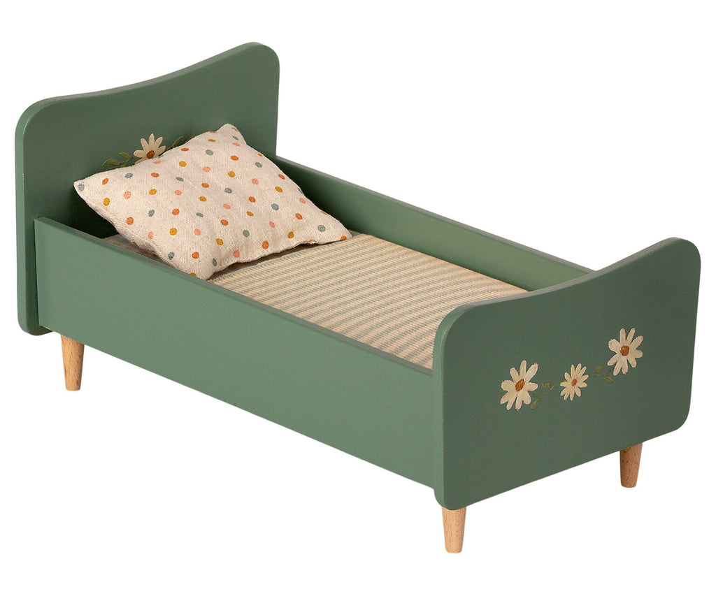 Mini Wooden Bed - Mint blue